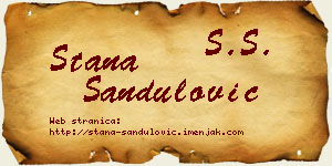Stana Sandulović vizit kartica